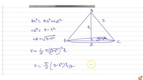 Calculate The Slant Height For The Given Cone