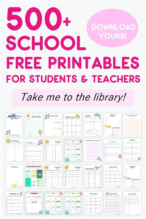 This Huge Library Of Student Binder And Teacher Binder Free Printables