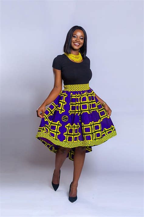 Ankara High Low Skirt African Print Skirt Ankara Skirt Ankara Clothing Summer Skirt