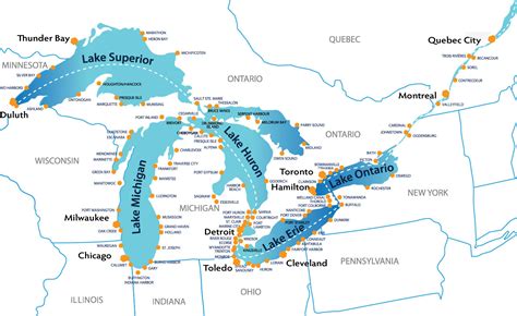 Show Map Of The Great Lakes