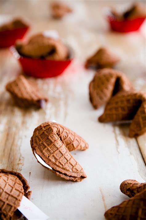 Homemade Dark Chocolate Fortune Cookies Cupcake Project