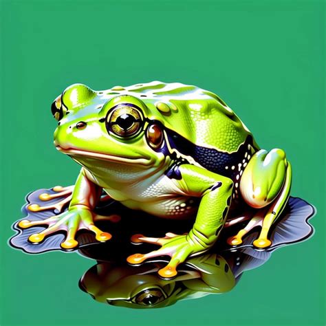 Premium Ai Image Vector Green Frog Animal