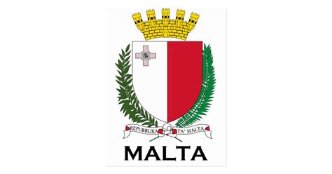 Malta Emblemcoat Of Armssymbolflag Postcard