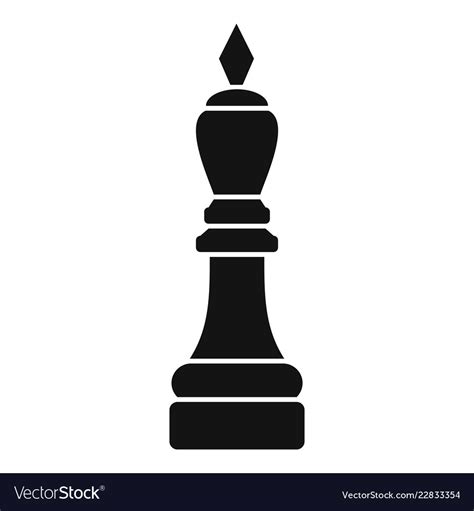 Chess Bishop Icon Simple Style Royalty Free Vector Image
