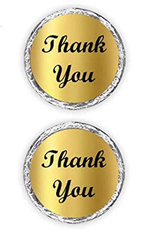 216 Gold Foil Thank You Stickers Labels Weddings Bridal Shower Etsy Uk