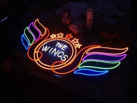 Acrylic Wings Shape Led Neon Sign Board For Advertising Rs 450 Sq Ft