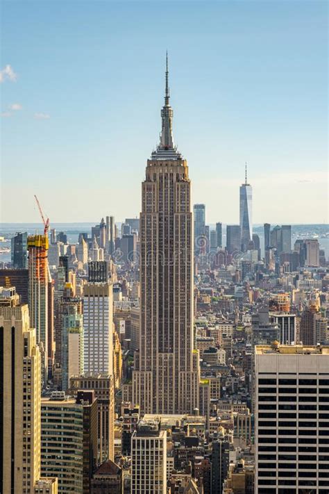 Empire State Building And Downtown Skyscrapers Of New York Cityscape
