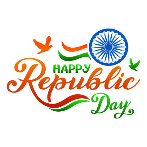 Happy Republic Day India 26 January With Tricolor Design Happy