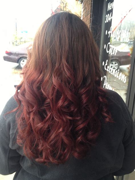 my ombré hair brown to red ombre hair hairy curly health and beauty hairstyles purses