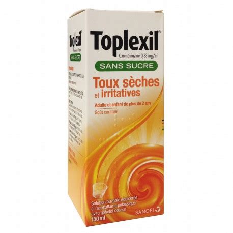 Toplexil 0 33 mg ml sans sucre solution buvable édulcorée à