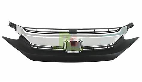 Front Upper Chrome decoration Grille Grill For Honda Civic 10TH 2016