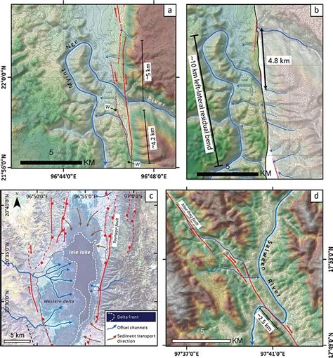 Map And Cross Sections Of The Naga Thrust Fault System A Map Of