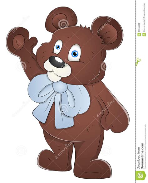 Teddy Bear Cartoon Character Vector Illustration Stock Vector