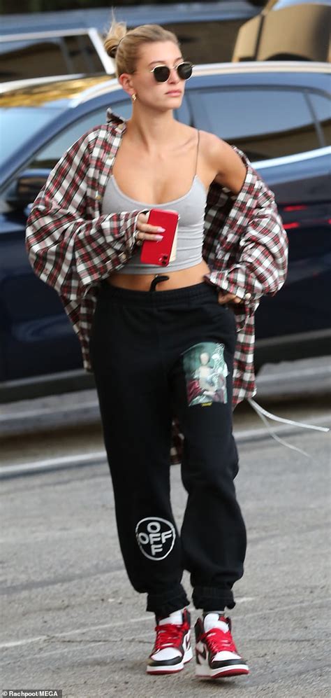 Hailey Bieber Goes Bra Less For A Dance Class At Husband Justins Go To