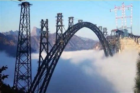 At 359 Metres Bridge Over River Chenab In Jandk Is Worlds Highest Bridge