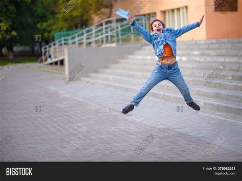 Happy Boy Jumps Image And Photo Free Trial Bigstock