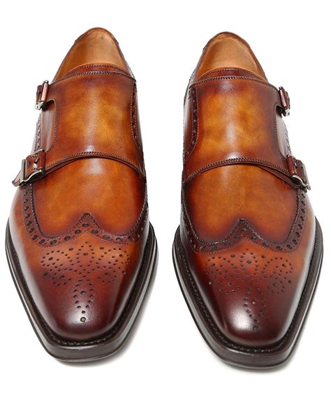Magnanni Leather Dublin Double Monk Strap Shoes In Brown For Men Lyst