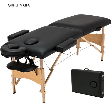 84l Folding Massage Table Portable Massage Bed W Head And Armrest 2