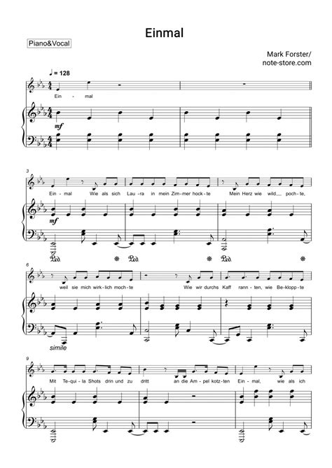 Learn vocabulary, terms and more with flashcards, games and other study tools. Mark Forster - Einmal Noten für Piano downloaden für ...
