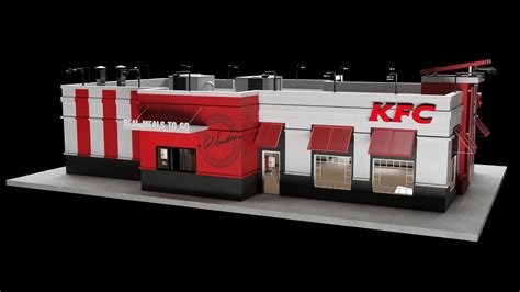 KFC Building 3D Model CGTrader