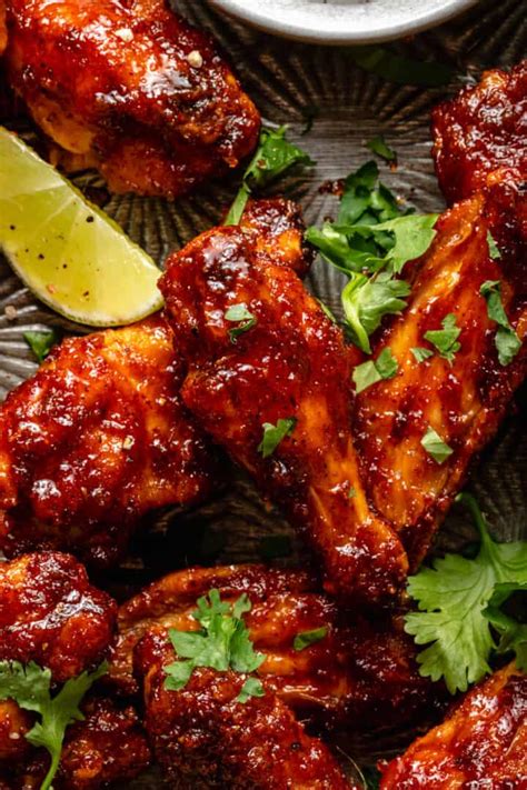 Sticky Spicy Baked Chicken Wings Super Crispy Eat Love Eat