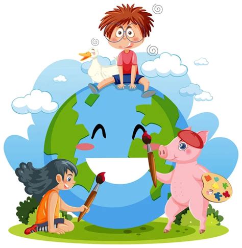 Smile Earth Globe Cartoon Character Illustration Stock Vector By Brgfx