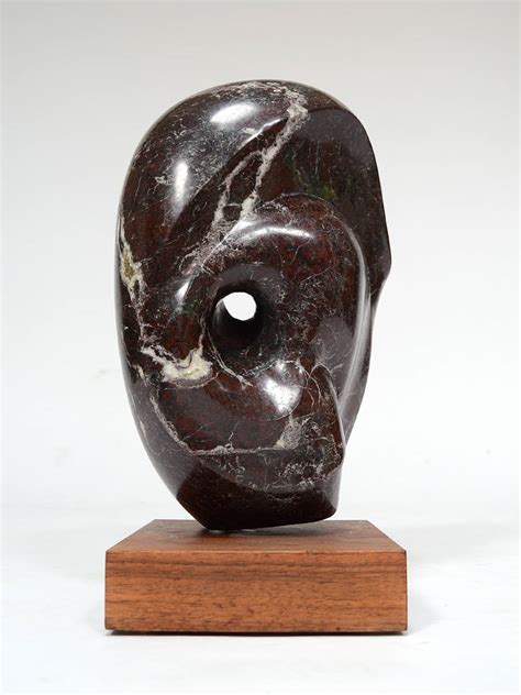 Abstract Marble Sculpture In The Manner Of Barbara Hepworth For Sale At