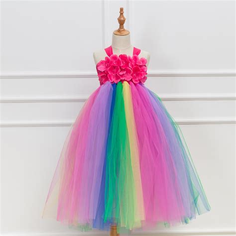 Buy Children Rainbow Tutu Dress For Girls Kids
