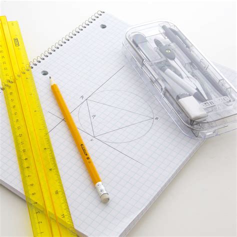 Buy Bazic Math Geometry Set 9 Pieces Protractor Compass Ruler 2