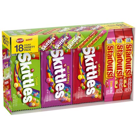 Starburst And Skittles Assorted Single Size Candy 3705 Oz 18 Pack