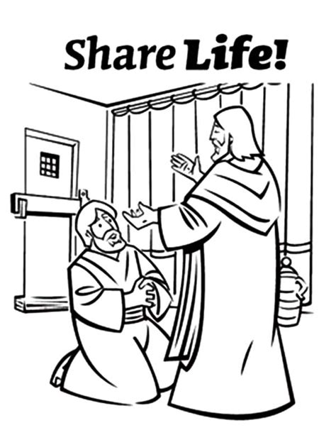 Make social videos in an instant: Doubting Thomas Kneeling Before Jesus Christ Coloring ...
