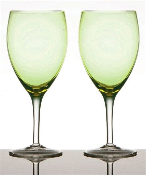 Green Wine Glasses With Clear Stem Large Wedding A And M Pinterest Gingham Stems And