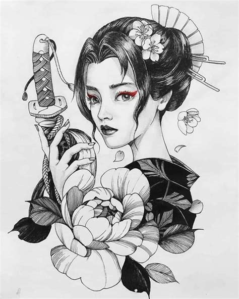 Pin By Kxy On ลายสัก Geisha Tattoo Design Japanese Tattoo Samurai
