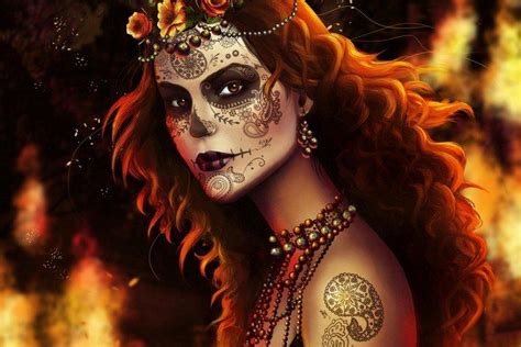 Dessins manga d'une otaku 2. Maquillage tête de mort mexicaine: parce qu'on l'adore ...