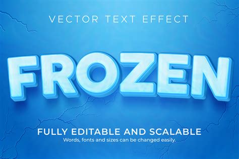 Text Effect Frozen Ice Snow Text Style Graphic By Na Creative