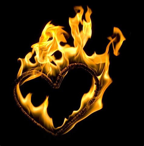 Flaming Heart Hearts Pinterest Heart