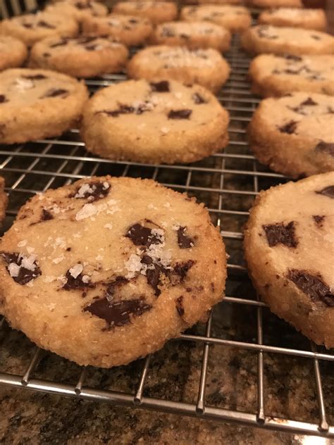 Homemade Salted Butter And Chocolate Chunk Shortbread Cookies Fresh Out