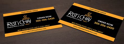 Playful Modern Indian Restaurant Business Card Design For A Company