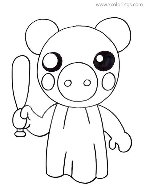 Peppa Pig From Piggy Roblox Coloring Pages Shopkins Colouring Pages