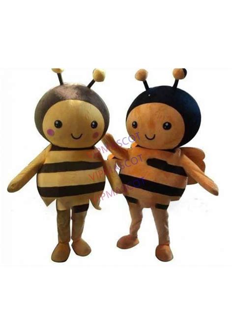 Mascot Big Eyes Honey Bee Mascot Costume Adult Cartoon Character