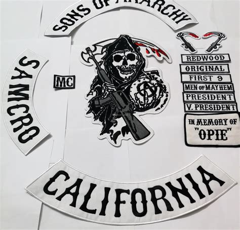 2021 Black Sons Of Anarchy Patches For Motrocycle Biker Clothing Jacket