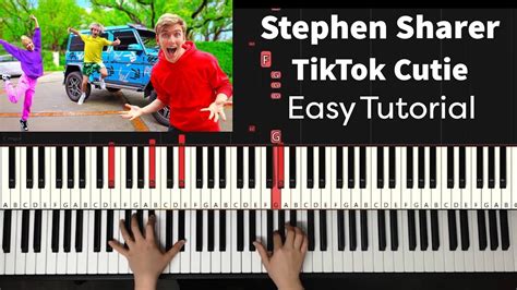Stephen Sharer Tiktok Cutie Piano Tutorial Easy Youtube