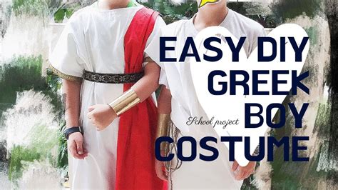 Easy Greek Boy Costume Diy How To School Project Youtube