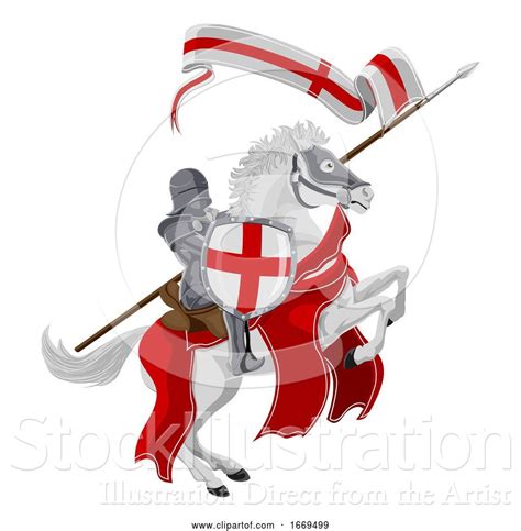 vector illustration of st george patron saint of england by