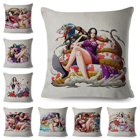 Buy Cartoon One Piece Boa Hancock Pillow Case Linen 4545 Cm Cushion