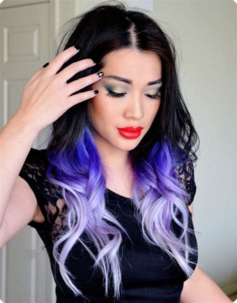 Please remember that i have fully dyed ombre hair in the photos above. cool brown purple hair tumblr black hair color ideas for ...