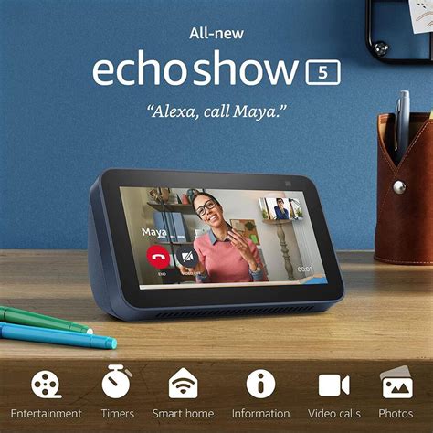 Amazon Echo Show 5 Smart Display With Alexa And 2 Mp Camera In Deep Sea