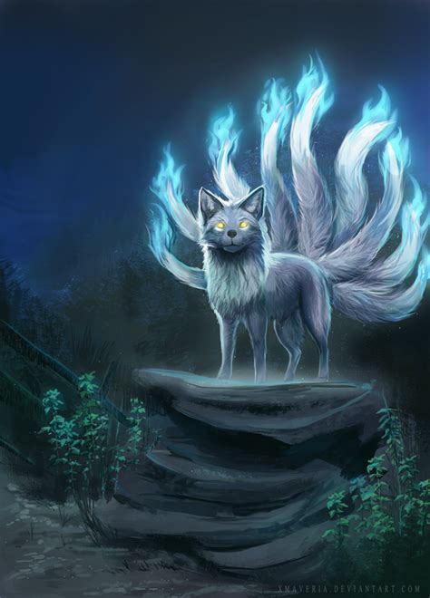 Kitsune By Xmaveria Cute Fantasy Creatures Mystical Animals Fantasy