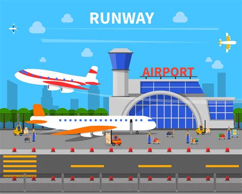 Airport Runway Illustration 472387 Vector Art At Vecteezy