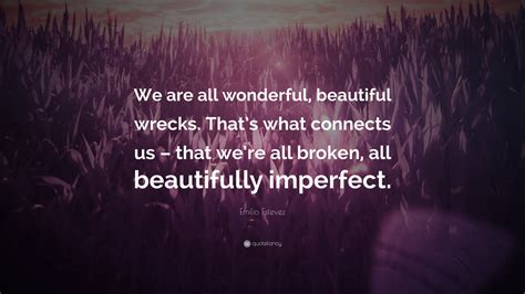 Emilio Estevez Quote We Are All Wonderful Beautiful Wrecks Thats